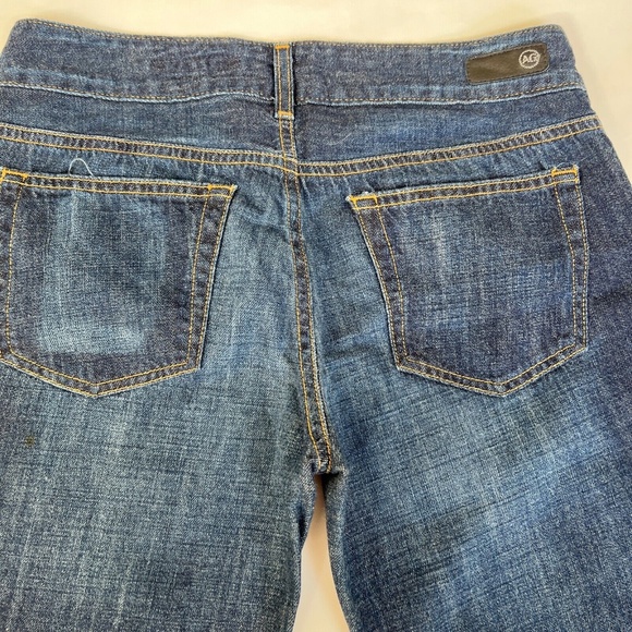 AG Adriano Goldschmied The Mona Wide Leg Jeans Size 30 Med Dark Wash 8 1/2" Rise - Picture 6 of 10